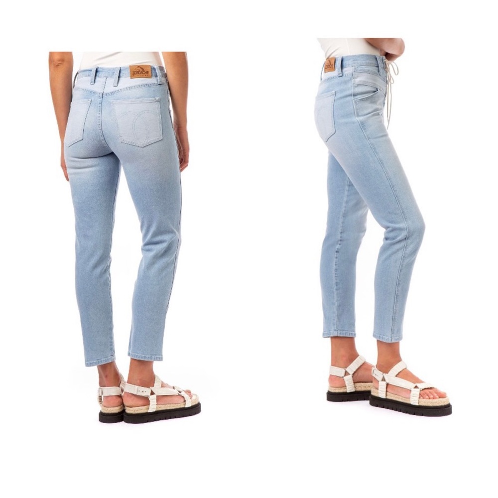 NWT! Jordache Vintage Crystal Lace Up Jeans - Picture 2 of 7
